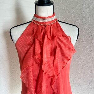 Absolutely CHIC BCX summery / early fall orange top ! SZ MED !
